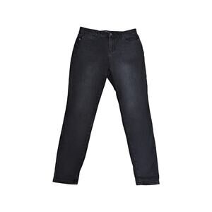 Judy Blue Skinny Fit Jeans Faded Black Gray Charcoal Wash Womens 28 Mid Rise